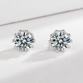 Women's Earrings with Sparkling Zirconia in Elegant Wreath Design