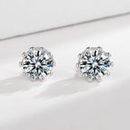 Women's Earrings with Sparkling Zirconia in Elegant Wreath Design