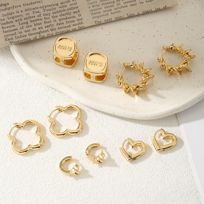 Women's Hoops in Unique, Sculptural Design