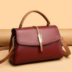 Women's Structured Top-Handle Satchel with Detachable Crossbody Strap