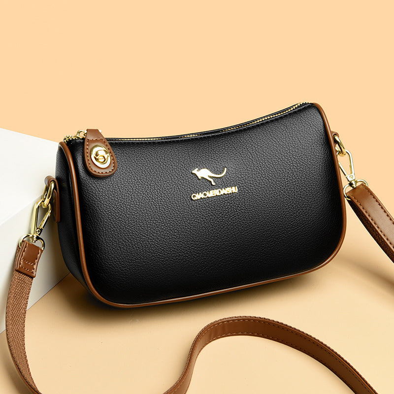 Women's Compact Pebbled Faux Leather Crossbody Bag