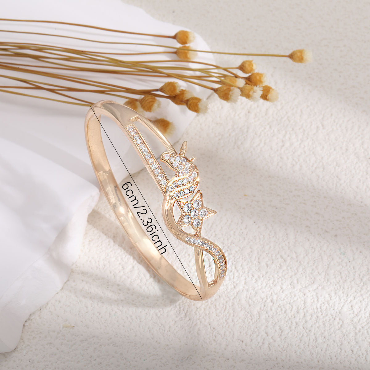 Women's Bracelet with Elaborate Infinity Symbol and Sparkling Zirconia