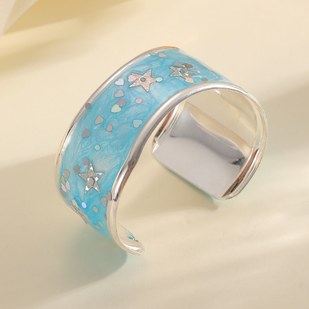 Women's Bangle with Sparkling Star Motif