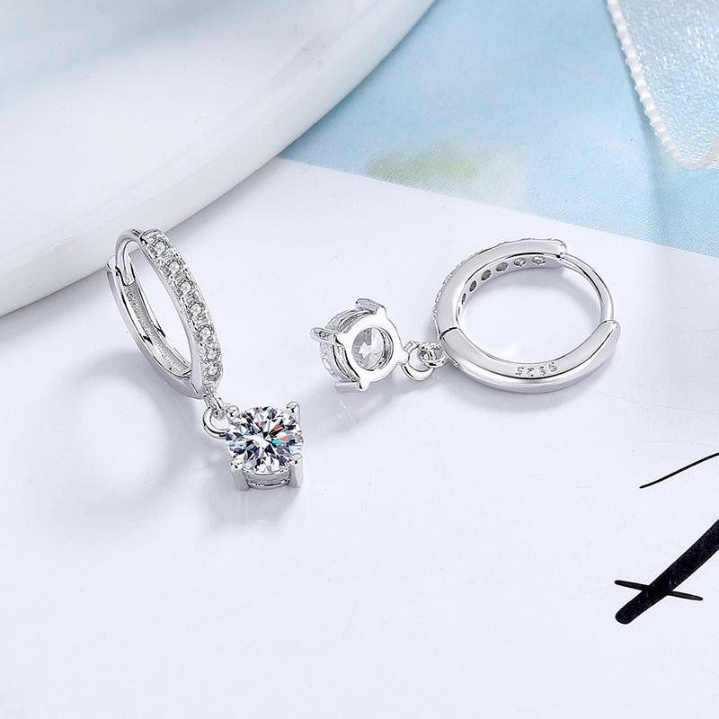Women's Earrings with Sparkling Crystals and High-Quality Gold Plating