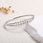 Women's Bracelet with Elaborate Infinity Symbol and Sparkling Zirconia