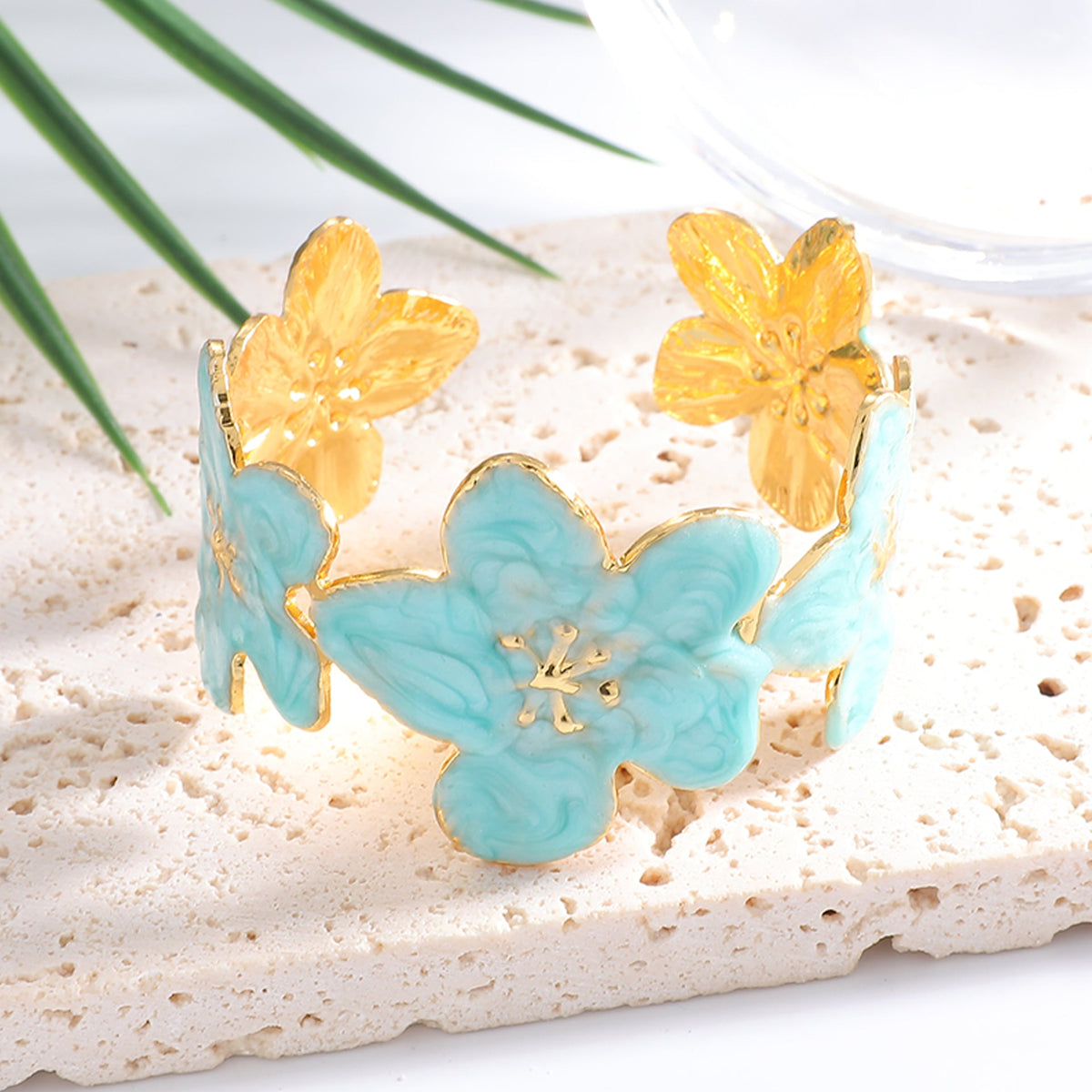 Women's Bangle with Floral Motifs