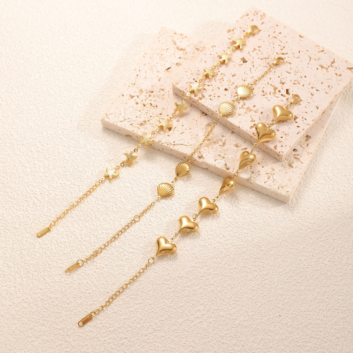 Women's Bracelet with Elegant Heart Design and Fine Link Chain