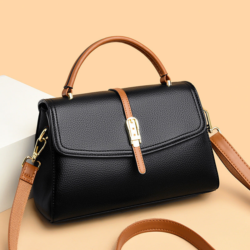 Women's Structured Top-Handle Satchel with Detachable Crossbody Strap