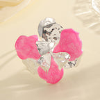 Women's Flower-Shaped Ring made of Shiny Metal