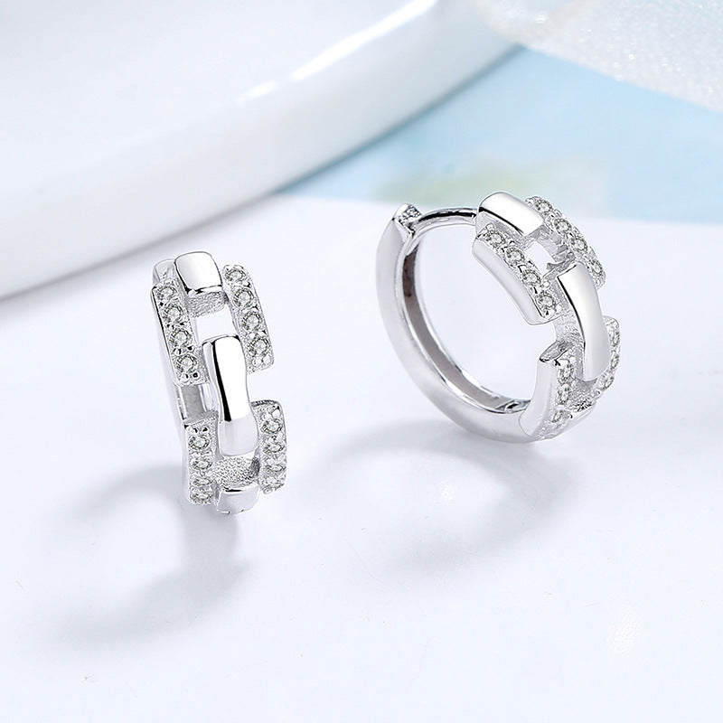 Women's Earrings with Sparkling Zirconia and Modern Design