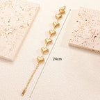 Women's Bracelet with Elegant Heart Design and Fine Link Chain