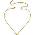 Women's Choker Necklace with Modern V Design