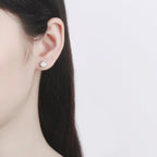 Women's Earrings with Sparkling Zirconia in Elegant Wreath Design