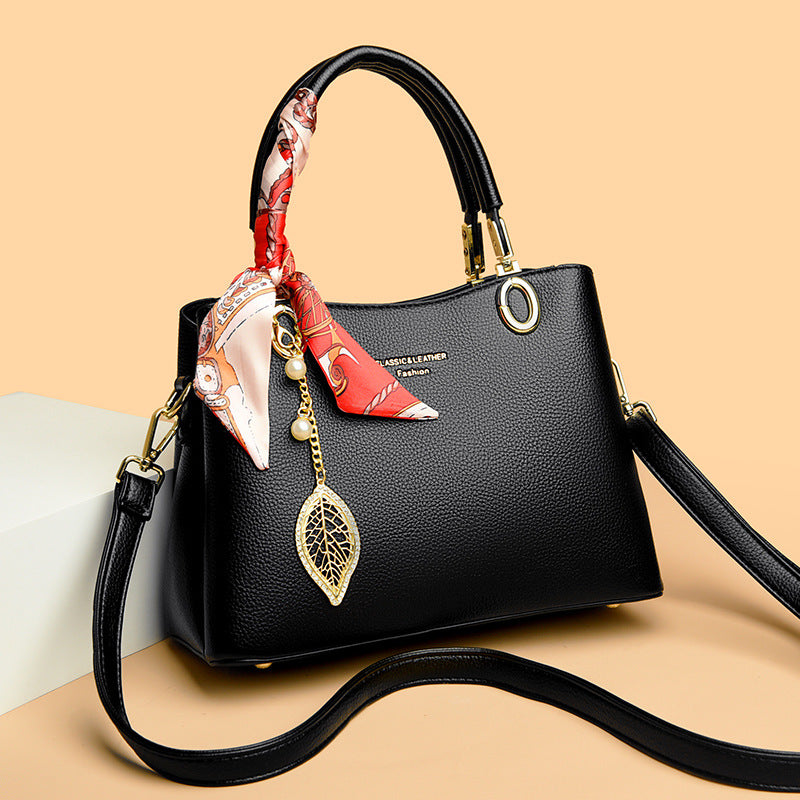 Women's Structured Pebbled Leatherette Top-Handle Tote