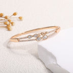 Women's Bracelet with Elaborate Infinity Symbol and Sparkling Zirconia