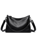 Women's Genuine Pebble Leather Crescent Shoulder Bag