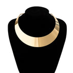 Women's Choker Necklace with Modern V Design