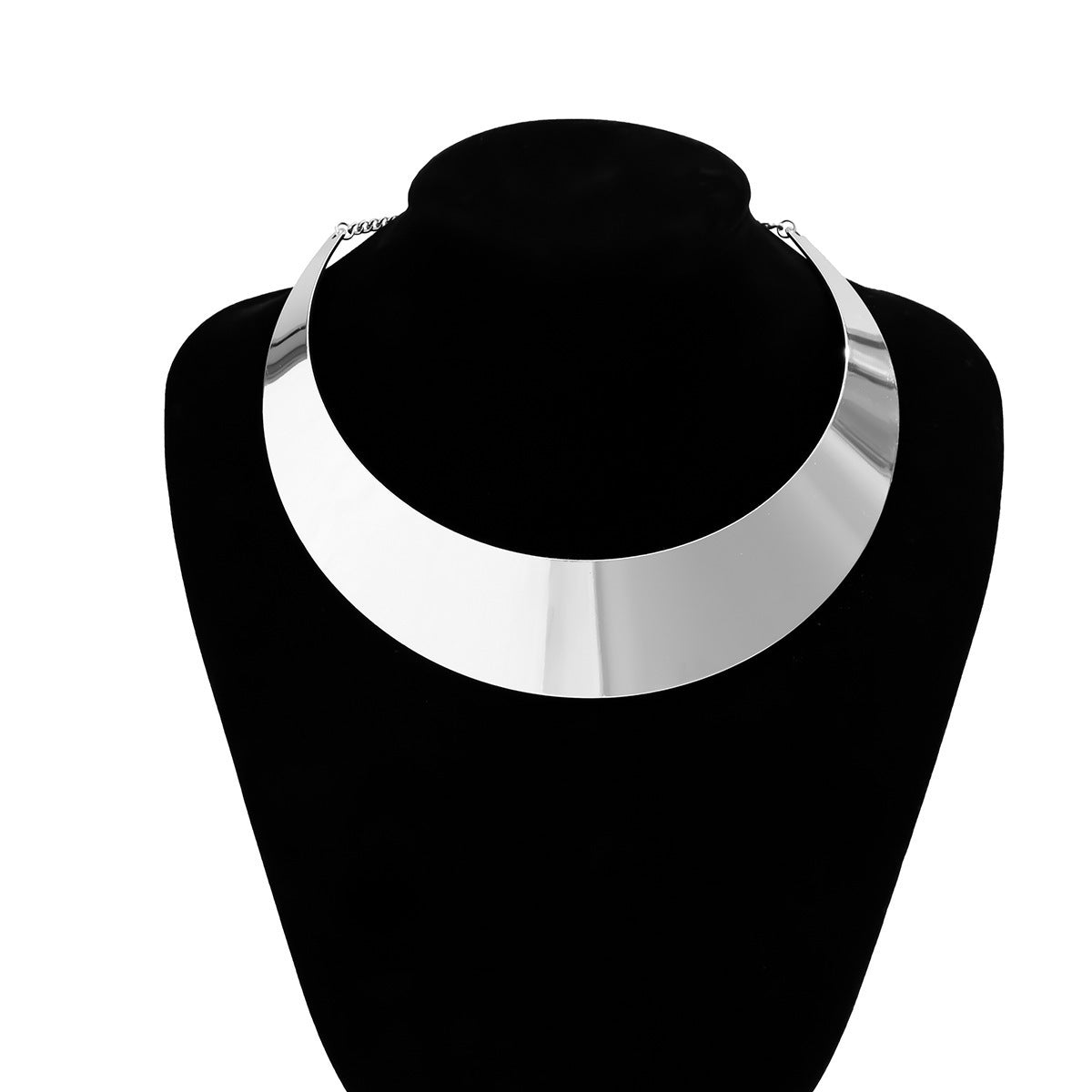 Women's Choker Necklace with Modern V Design