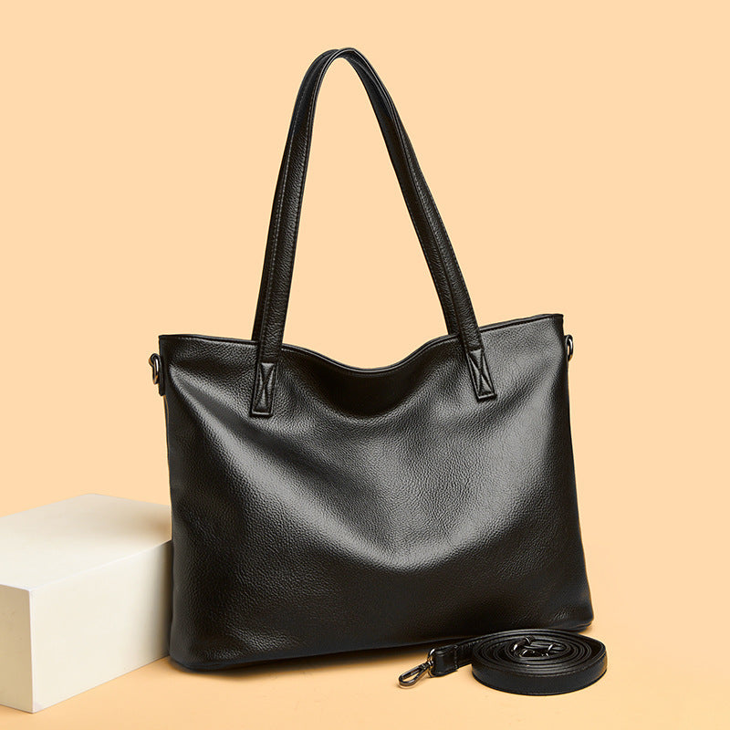 Women's Premium Pebble-Grain Tote Bag