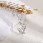 Women's Bracelet with Elaborate Infinity Symbol and Sparkling Zirconia