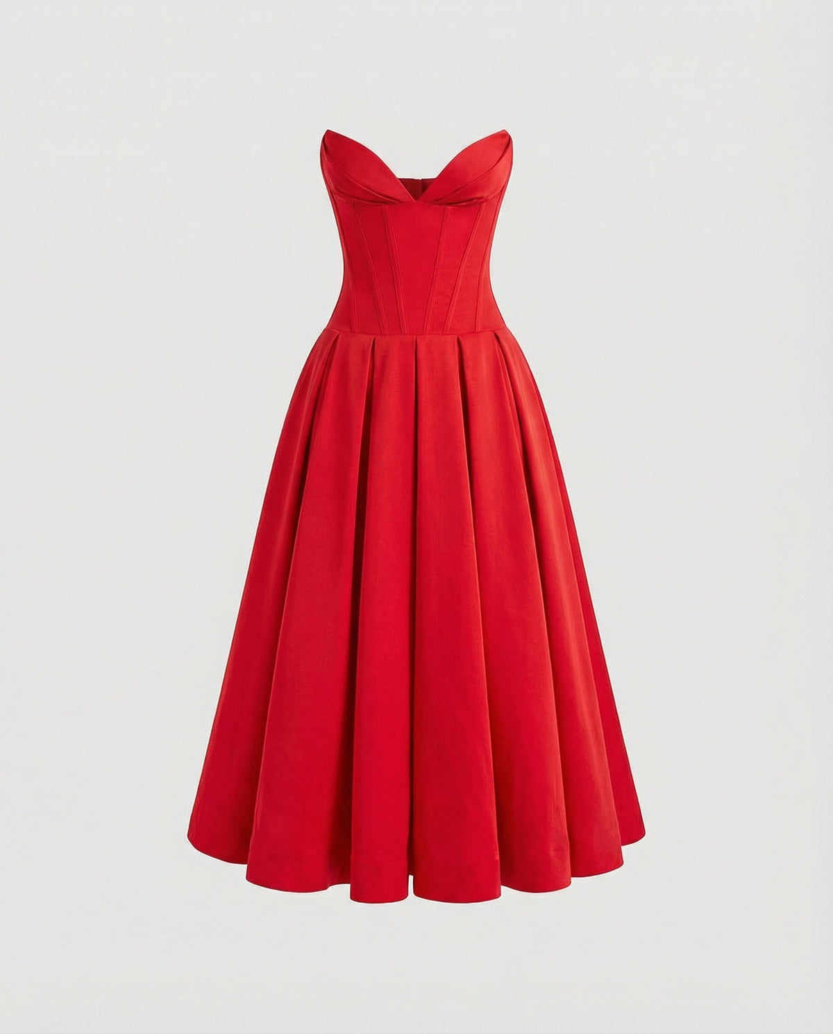 Women's Evening Dress with Deep V-Neck and Swinging Skirt