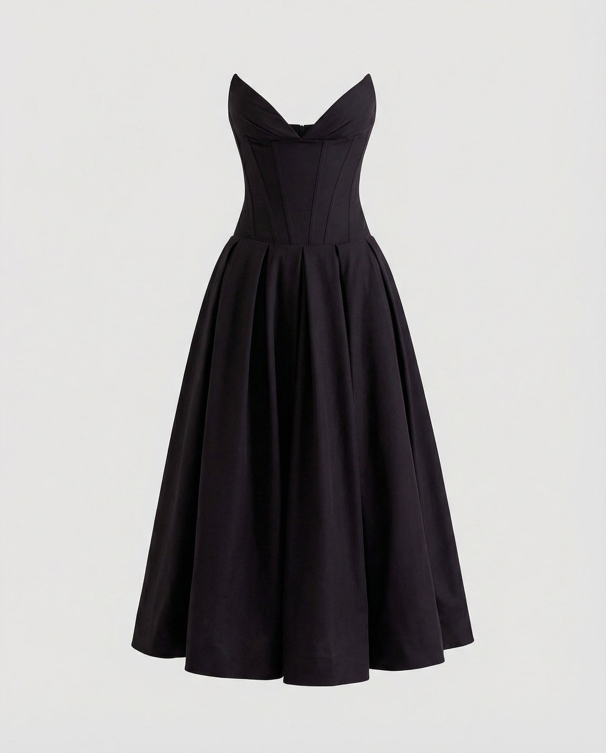 Women's Evening Dress with Deep V-Neck and Swinging Skirt