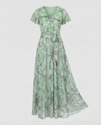 Women's Maxi Dress with Floral Design