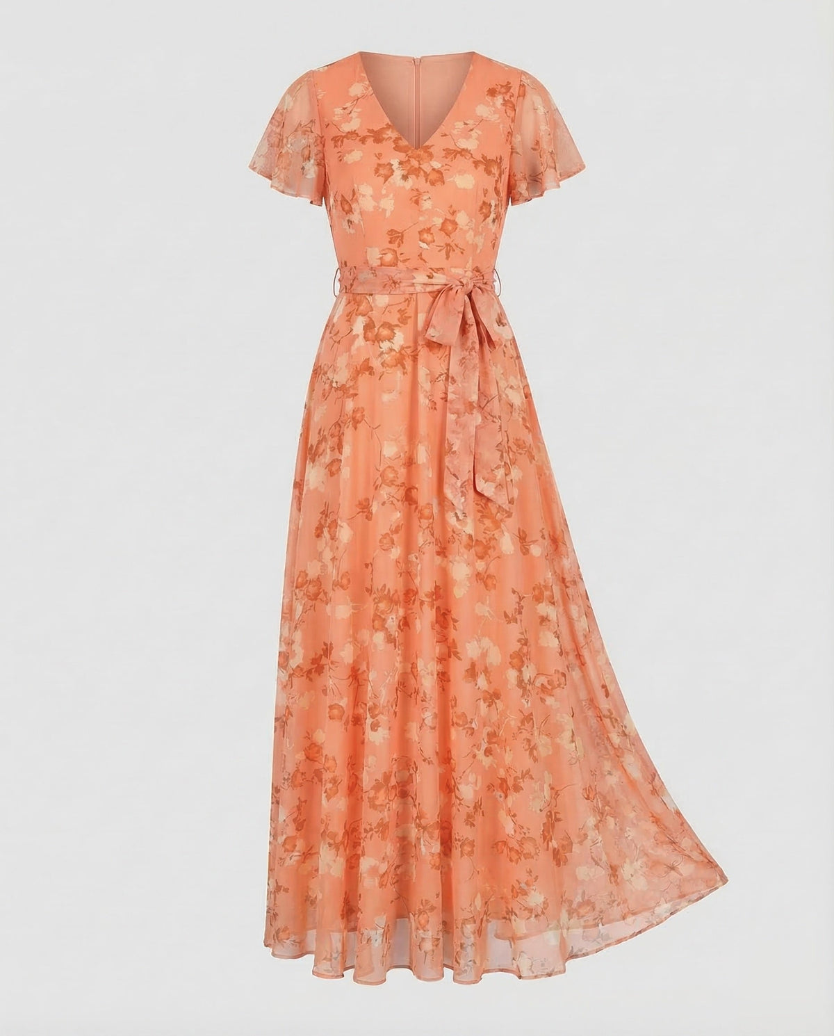 Women's Maxi Dress with Floral Design