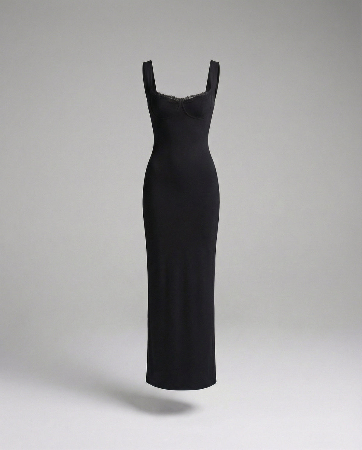 Elegant Midi Dress with Spaghetti Straps