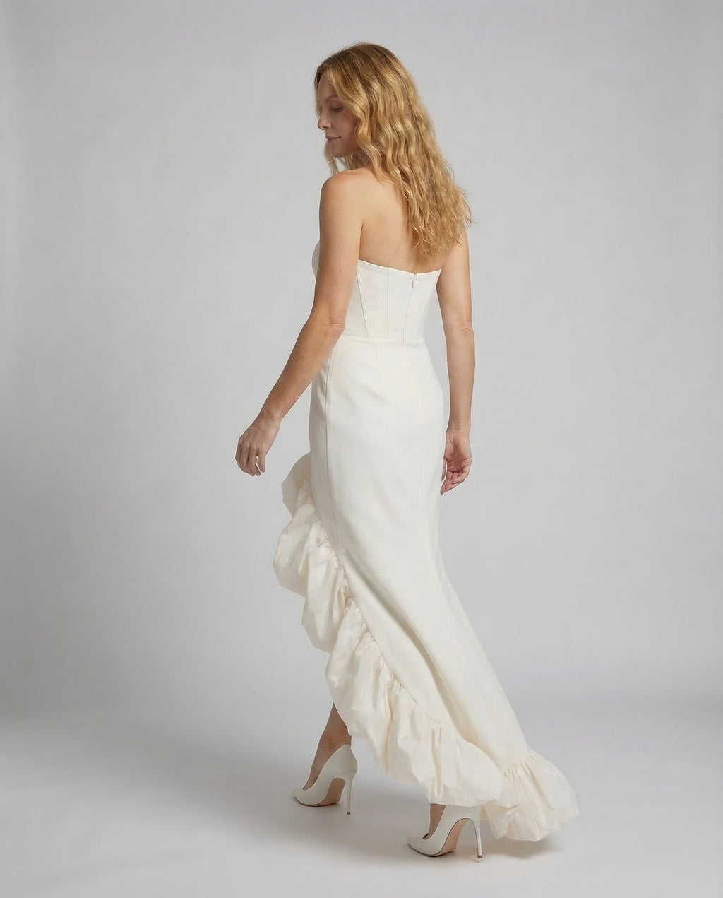 Women's Evening Dress Strapless Mermaid - Back View