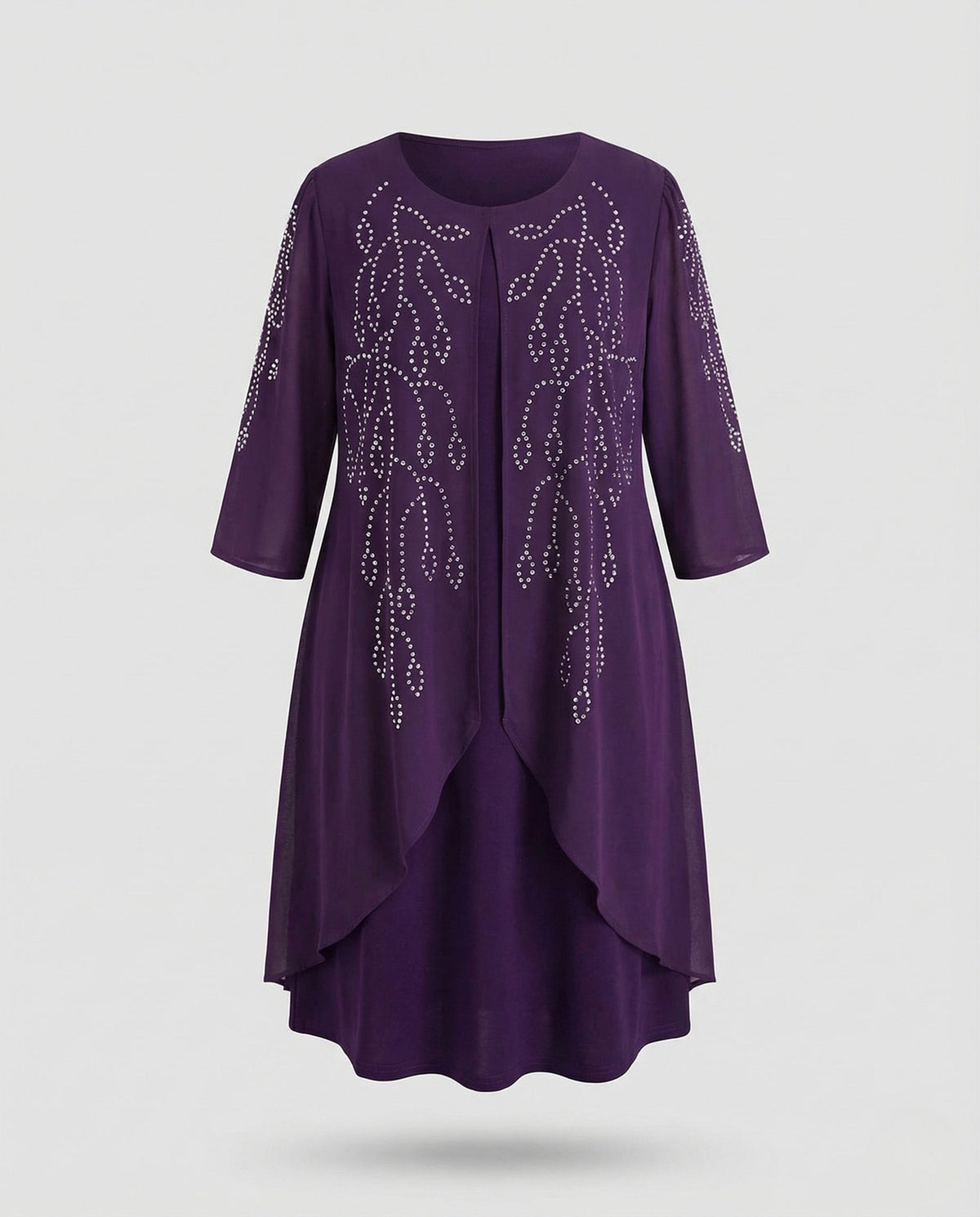 Women's Cocktail Dress Elegant with Rhinestones