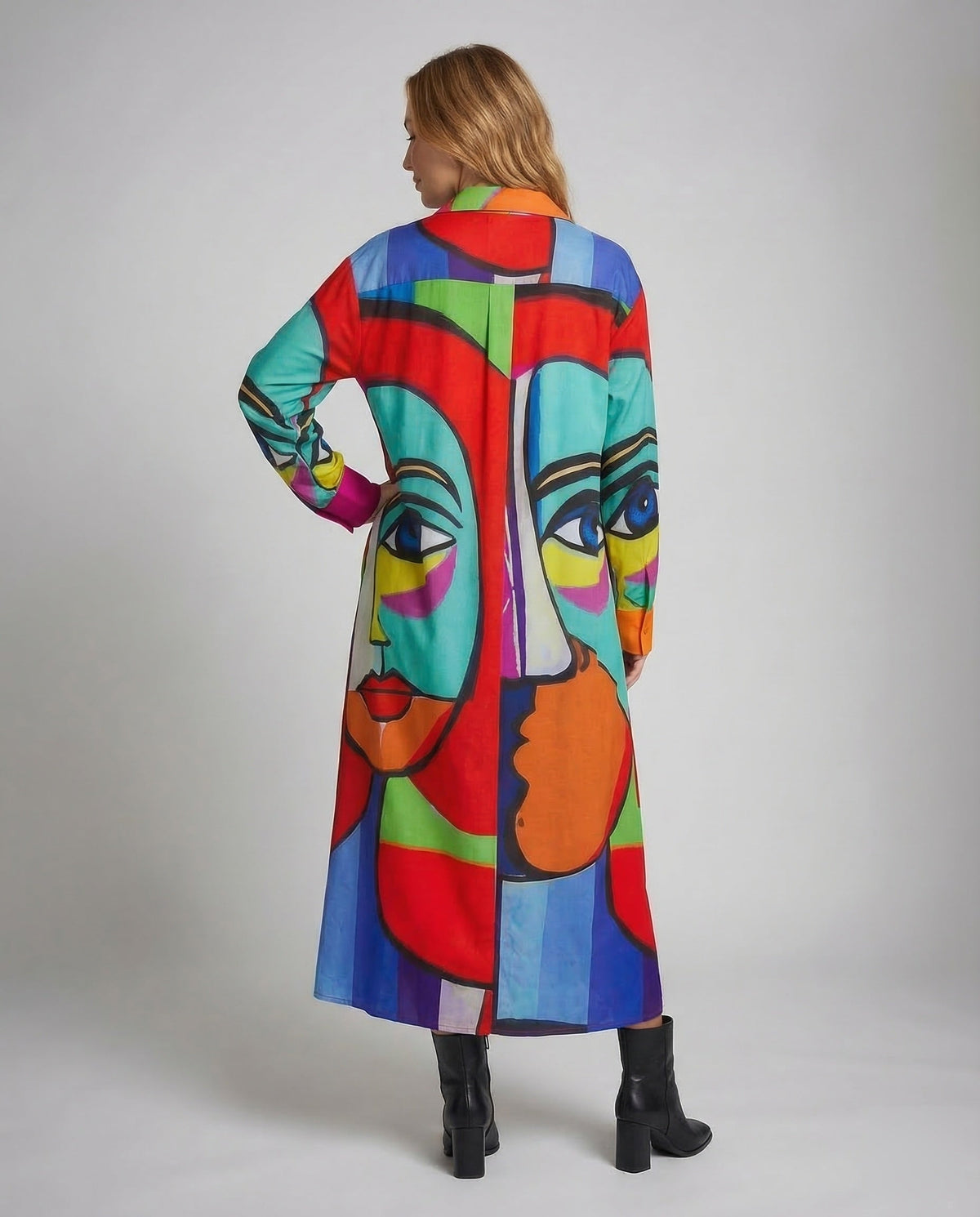 Women's Coat Women's Kimono Style - Back View
