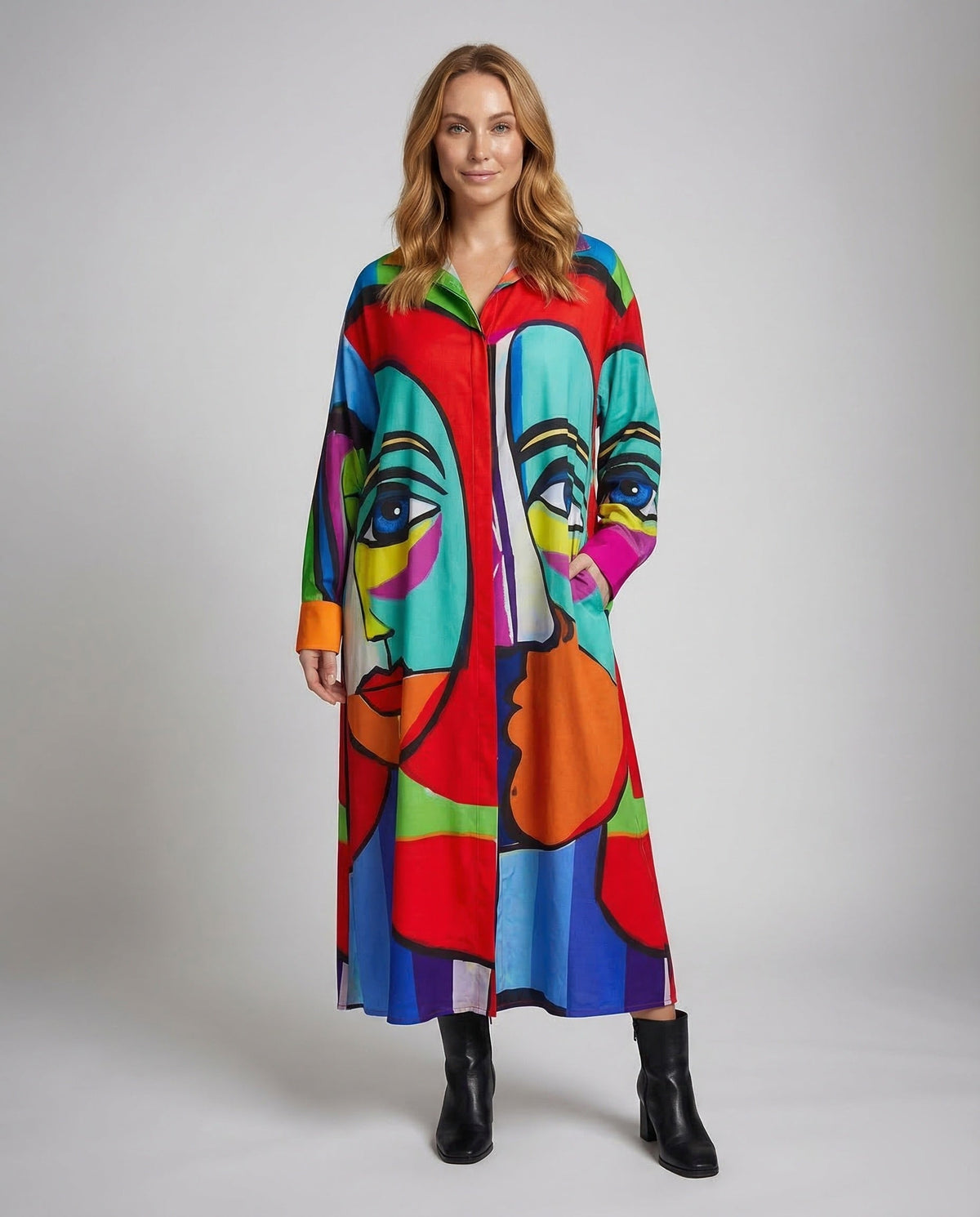 Women's Coat Women's Kimono Style - Front View