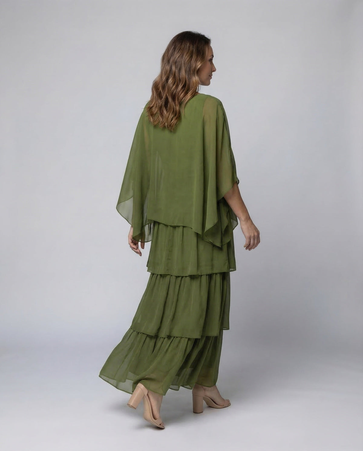 Maxi Dress Summer Ladies Chiffon - Back View