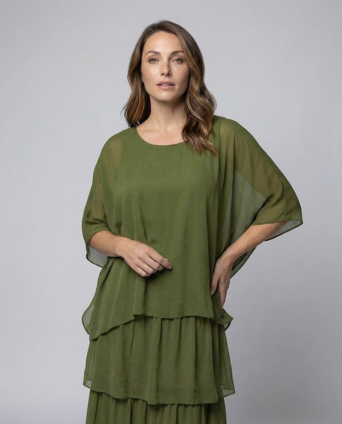 Maxi Dress Summer Ladies Chiffon - Upper Body View