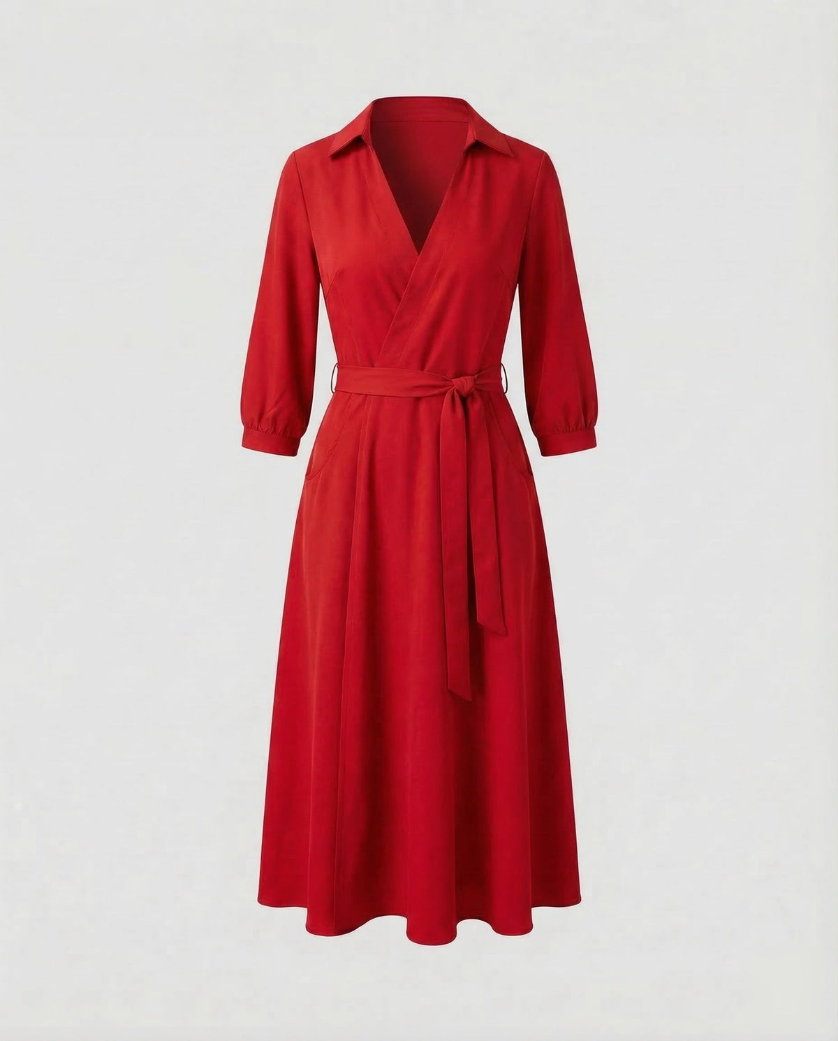 Leisure Dress Women's Wrap Blouse Dress