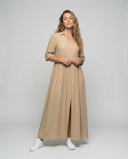 Maxi Dress Women's Shirt Dress - Front View