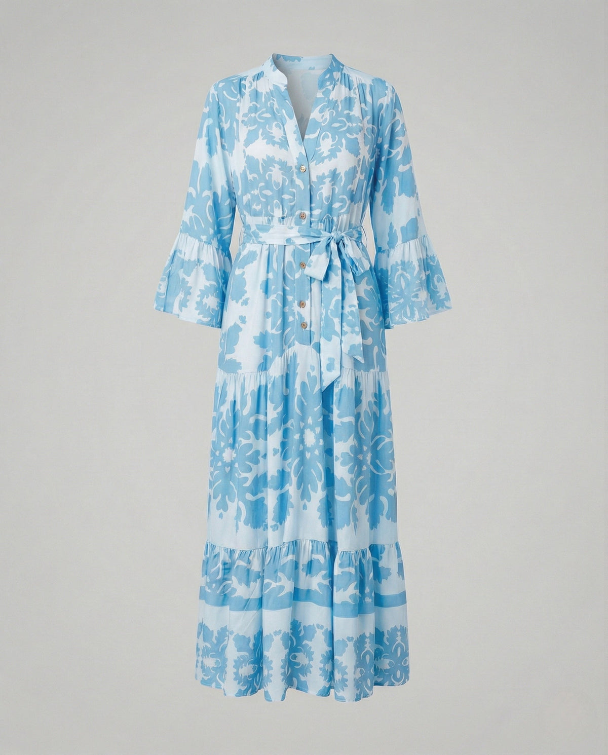 Boho Maxi Dress Summer Women Ruffle