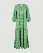 V Neck Dress Geometric Print Women
