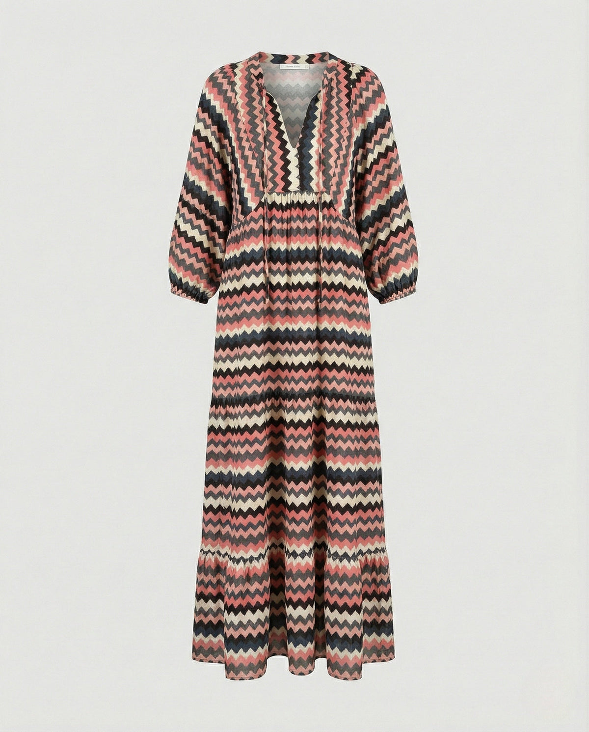 V Neck Dress Geometric Print Women