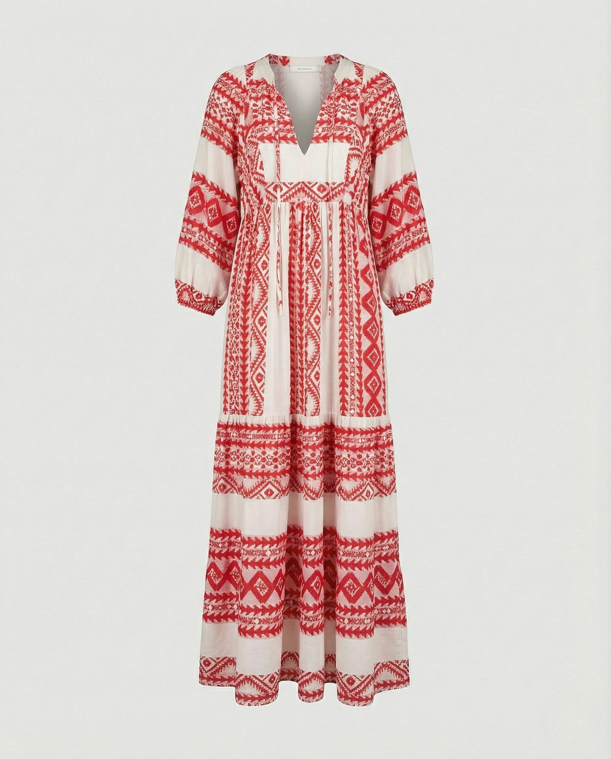 V Neck Dress Geometric Print Women