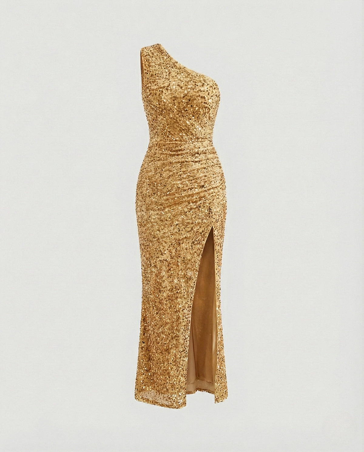 A Shoulder Maxi Dress Sequins Women