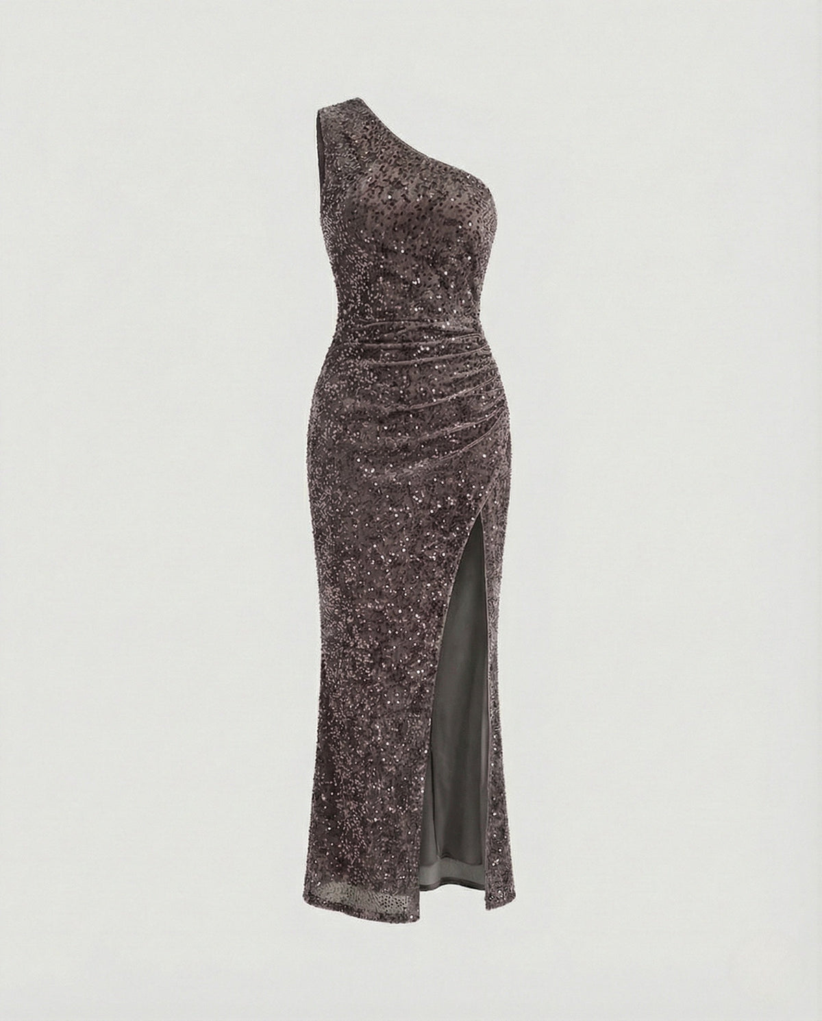 A Shoulder Maxi Dress Sequins Women