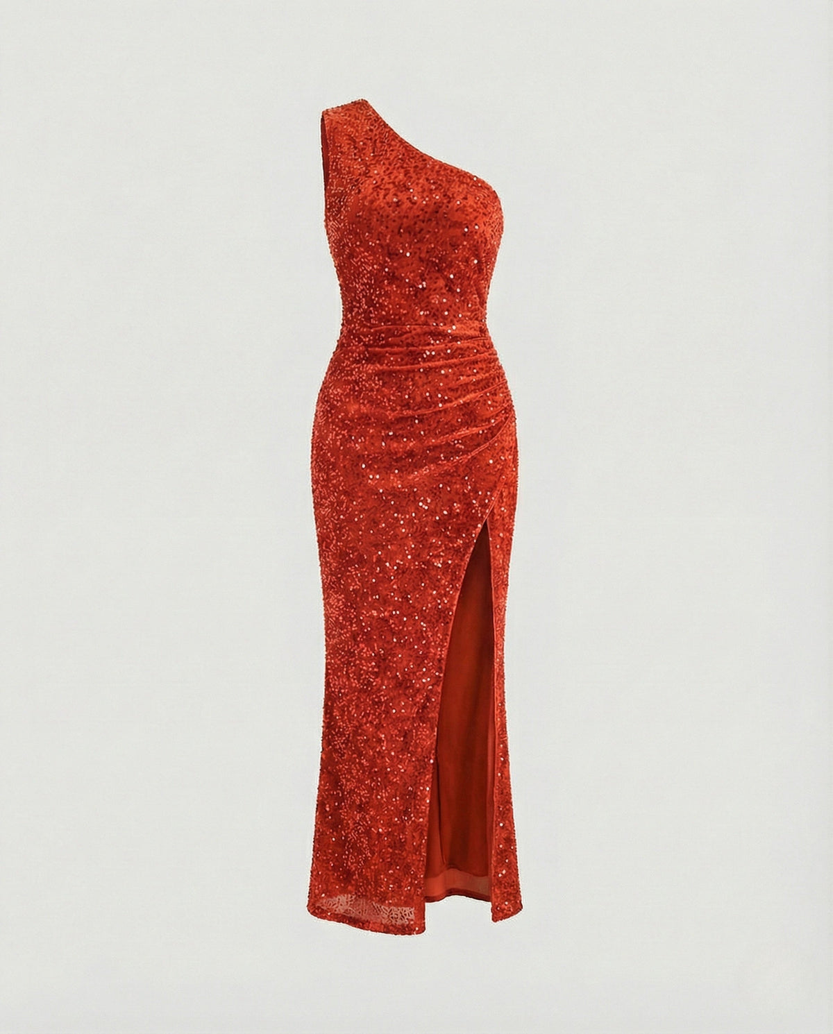 A Shoulder Maxi Dress Sequins Women