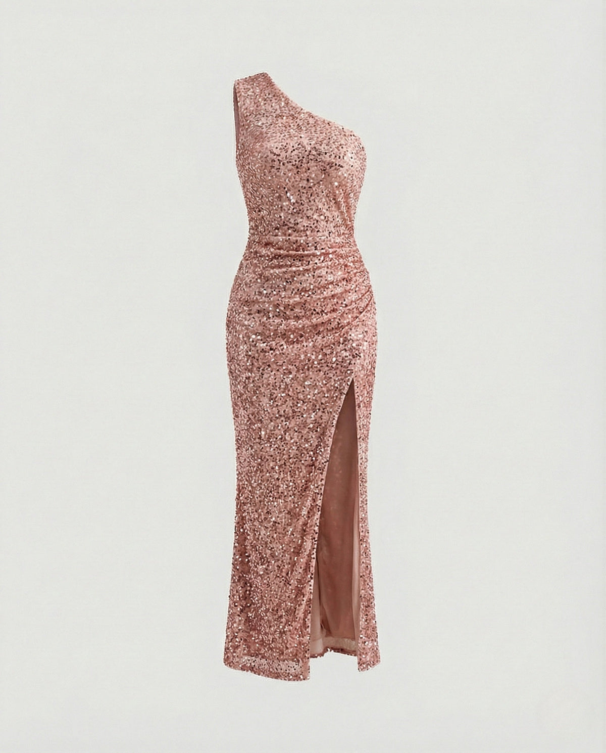 A Shoulder Maxi Dress Sequins Women