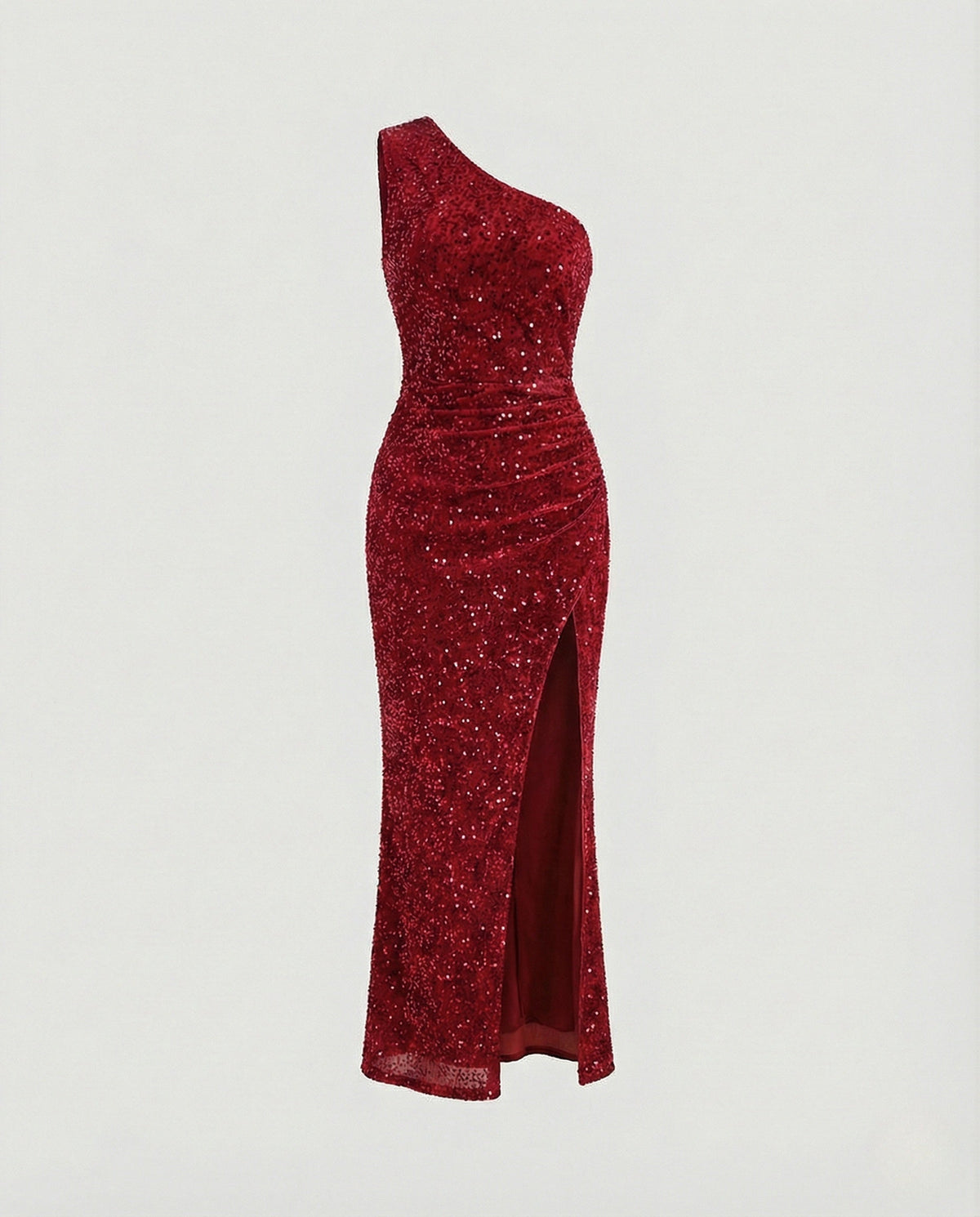 A Shoulder Maxi Dress Sequins Women