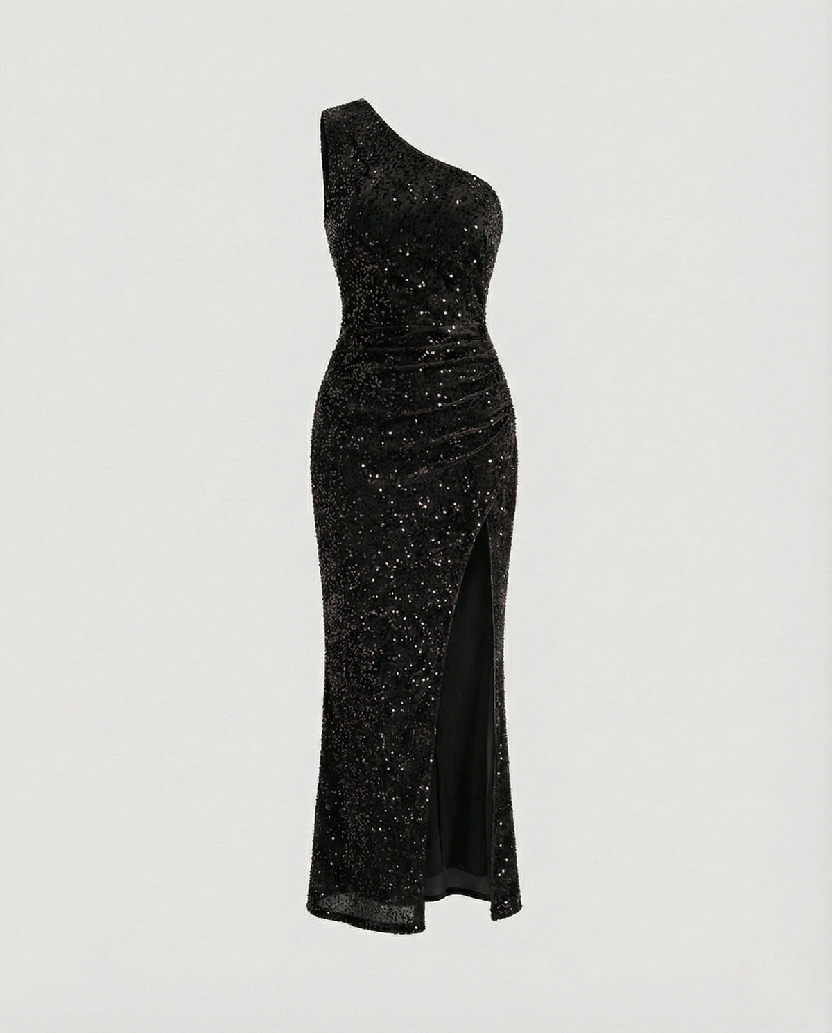 A Shoulder Maxi Dress Sequins Women