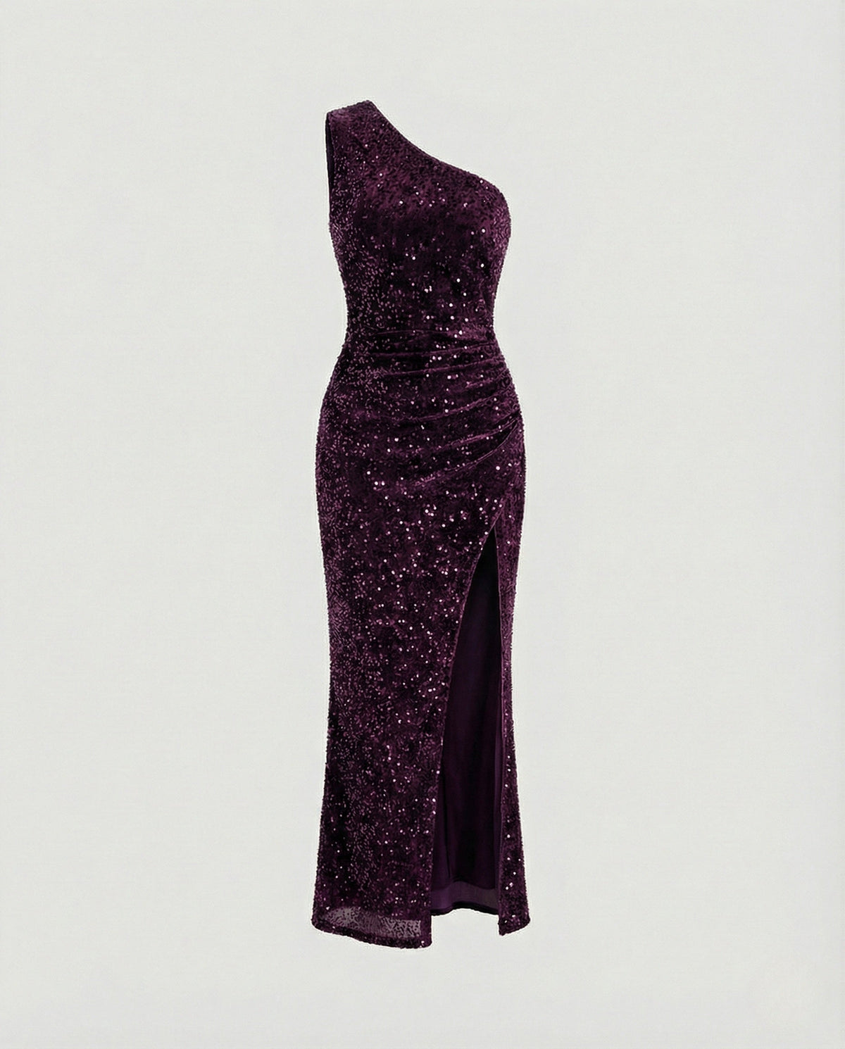 A Shoulder Maxi Dress Sequins Women