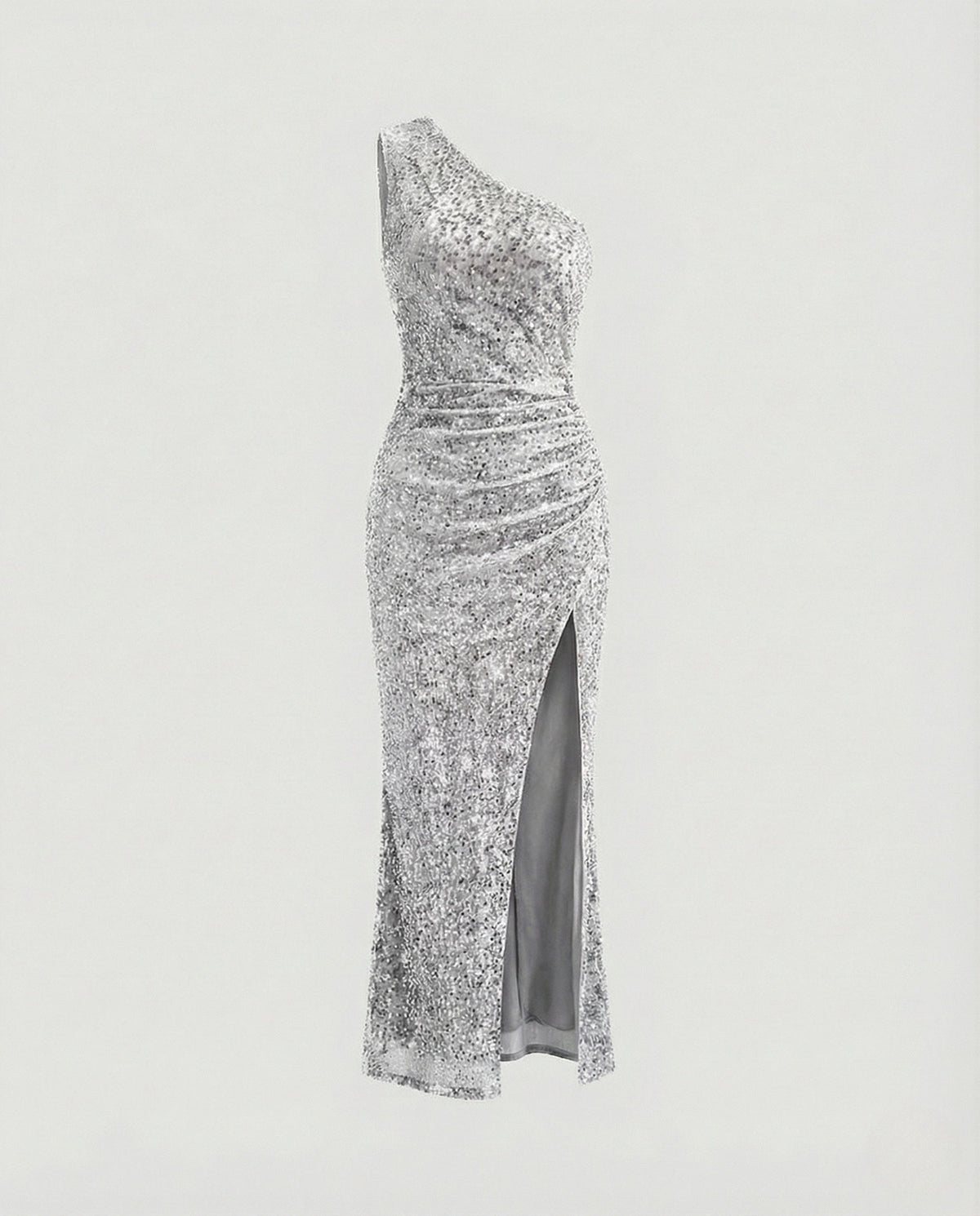 A Shoulder Maxi Dress Sequins Women