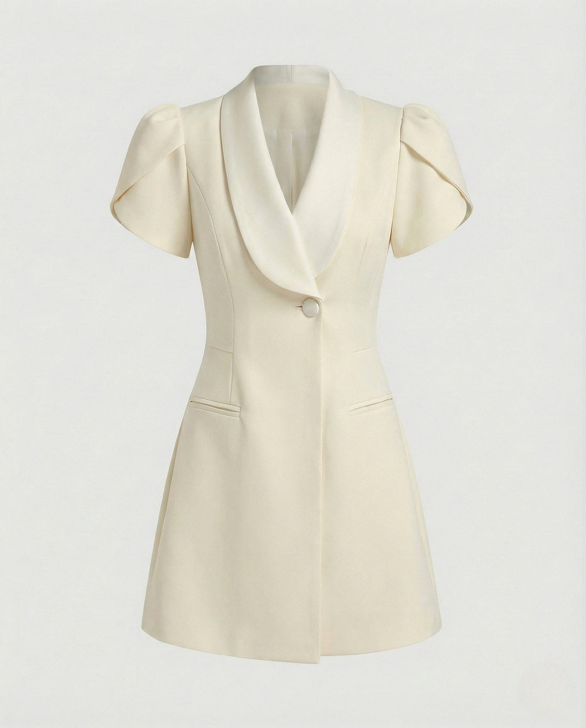 A-Line Cocktail Dress with Puff Sleeves Women
